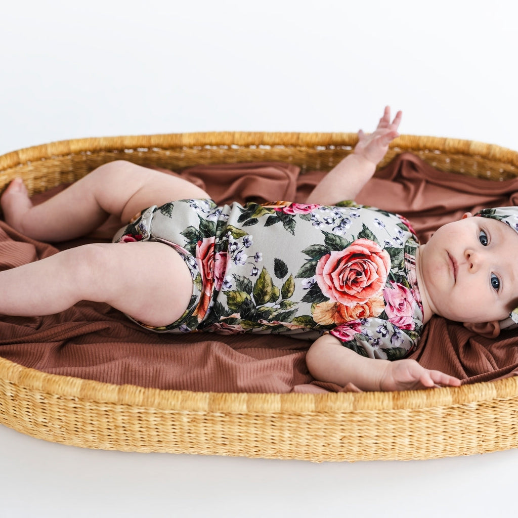 Bamboo Baby Capsule Gift Box | Antique Floral & Terracotta