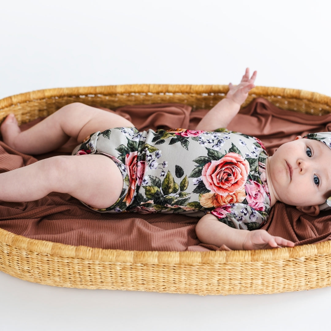 Bamboo Baby Capsule Gift Box | Antique Floral & Terracotta
