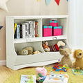 Kids Storage Unit Baby Toy Organizer Children Bookshelf Bookcase-White
