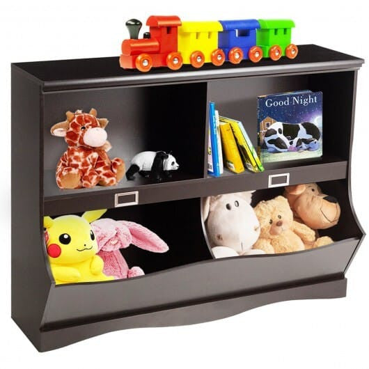Kids Storage Unit Baby Toy Organizer Children Bookshelf Bookcase-White