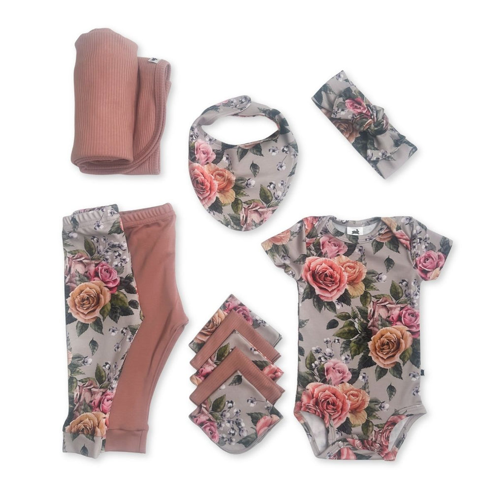 Bamboo Baby Capsule Gift Box | Antique Floral & Terracotta